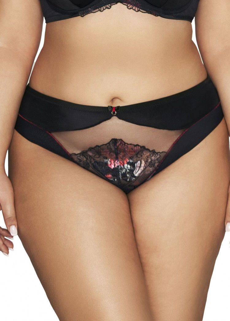 Трусики-бразилиана Intense с цветочной вышивкой 