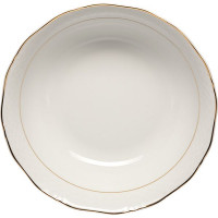 Салатник «Афродита»;фарфор;1л;D=230,H=65мм;белый,золотой