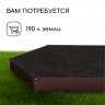 Коричневая оцинкованная шестиугольная клумба (длина 140 см)