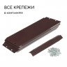 Коричневая оцинкованная шестиугольная клумба (длина 140 см)