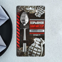 Ложка подарочная на открытке  Взрывной характер , 3 х 14 см