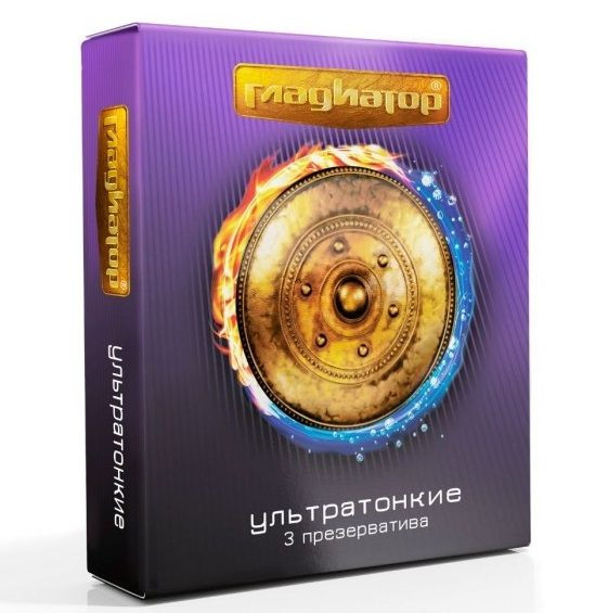 Презервативы  Гладиатор Ультратонкие  - 3 шт. 