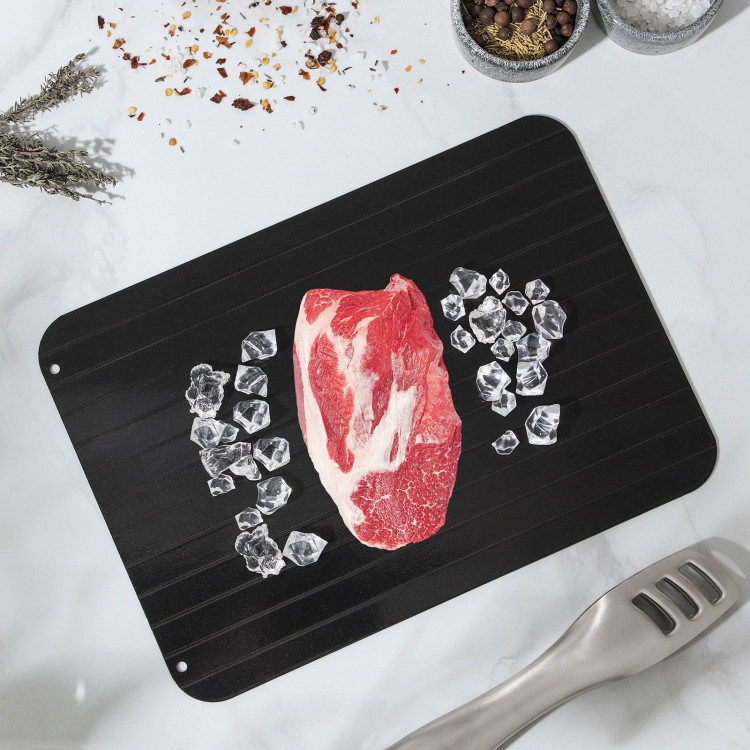 Противень для разморозки продуктов Доляна, 29,5×20,5 см, цвет чёрный 