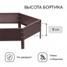 Коричневая оцинкованная шестиугольная клумба (длина 100 см)
