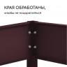 Коричневая оцинкованная шестиугольная клумба (длина 100 см)