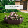 Коричневая оцинкованная шестиугольная клумба (длина 100 см)
