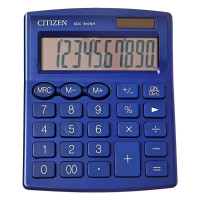 Калькулятор настольный Citizen  SDC-810NR , 10-ти разрядный 102 х 124 х 25, двойное питание, синий