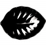 Блюдо «Кунстверк» лист;фарфор;,H=19,L=150,B=110мм;черный