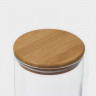Стеклянная банка для сыпучих продуктов с бамбуковой крышкой «Эко» ( 8,5х12,5 см) Стеклянная банка для сыпучих продуктов с бамбуковой крышкой «Эко» ( 8,5х12,5 см)