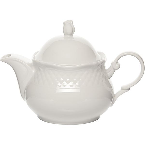 Чайник заварочный «Афродита»;фарфор;1,4л;D=26,5,H=19см;белый 
