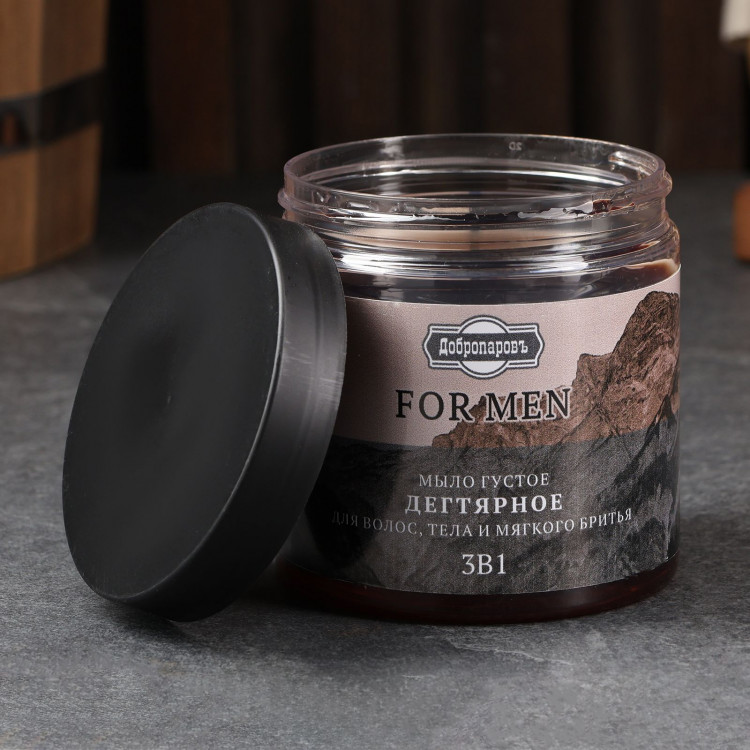 Дегтярное черное густое мыло For Men - 280 мл. 
