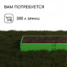 Зеленая оцинкованная грядка (200х100 см)