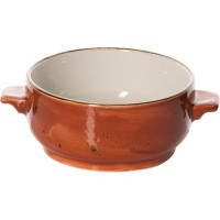 Чашка бульонная «Крафт Терракота» без крышки;фарфор;450мл;D=12,H=6см;терракот