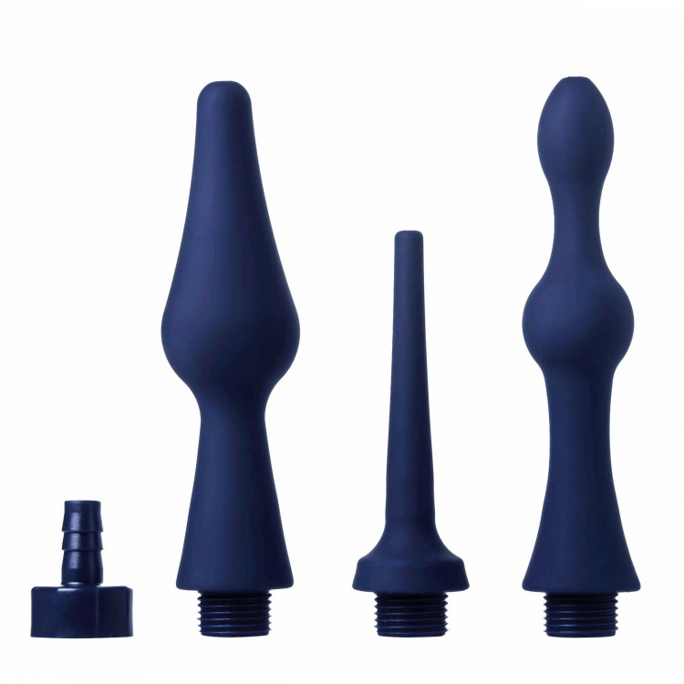 Набор из 3 универсальных насадок для анального душа Universal 3 Piece Silicone Enema Attachment Set 