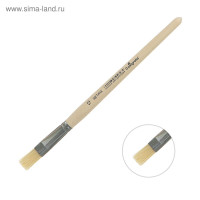 Кисть для рисования, Щетина плоская №12 (ширина обоймы 12 мм; длина волоса 20 мм), деревянная ручка, Calligrata