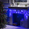 Гирлянда «Бахрома» 1.8 × 0.5 м, IP20, тёмная нить, 48 LED, свечение синее, 8 режимов, 220 В