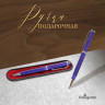 Ручка шариковая, подарочная, поворотная Calligrata  Шотландка , в пластиковом футляре, синяя с серебристыми вставками