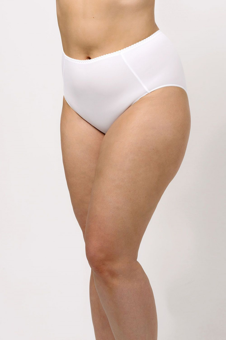 Высокие трусы-слипы с кружевной вставкой сзади 
