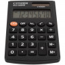 Калькулятор карманный Citizen  SLD-200NR , 8-разрядный, 62 х 98 х 10 мм, двойное питание, чёрный