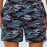 Мужские шорты с серым камуфляжным принтом