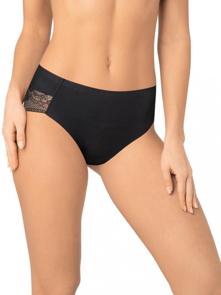Трусики-макси с соблазнительными кружевными элементами 