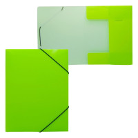 Папка на резинке А4, 500 мкм, Calligrata  Neon , корешок 30 мм, неоновая, салатовая