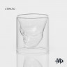 Стопка стеклянная с двойными стенками Magistro «Череп», 100 мл, 8×8,5 см