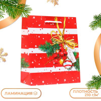 Новый год. Пакет подарочный  Новогоднее украшение , 18 х 22,3 х 10 см.