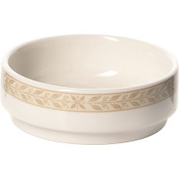 Салатник «Антуанетт»;фарфор;60мл;D=75,H=25мм;белый,олив.