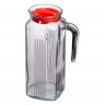Кувшин «Фриго» с крышкой;стекло;1л;D=97,H=181,L=125мм;прозр.,красный