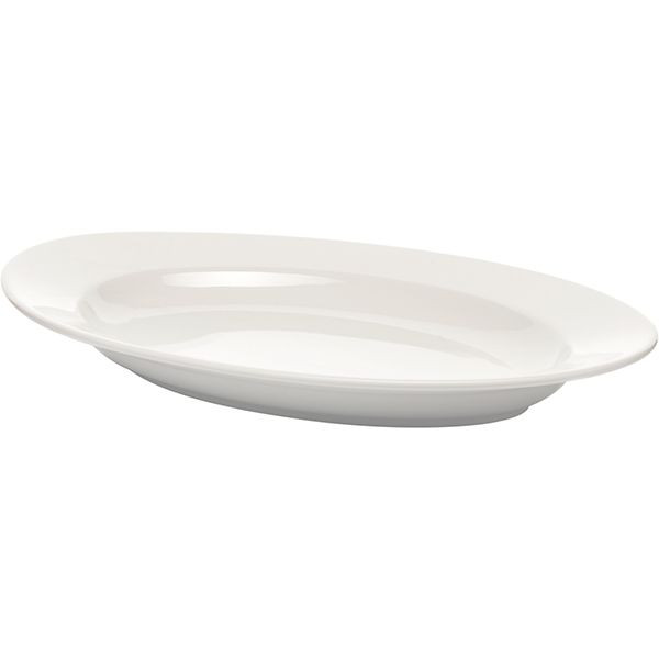 Блюдо «Кашуб-хел» овальное;фарфор;,H=55,L=380,B=260мм;белый 