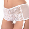 Трусики-пояс из эластичного кружева с пажами для чулок Sheila