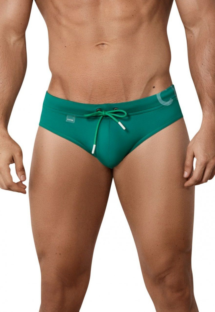 Зеленые принтованные плавки Malibu Swimsuit Brief 