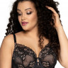 Эффектный бюстгальтер plus size с кружевной чашкой на косточке