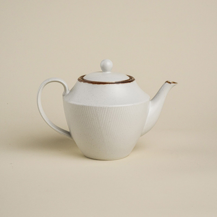 Чайник заварочный фарфоровый SL Home «Волна в камне», 1 л, 22×13×15,5 см, цвет белый 