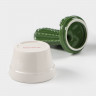 Белая керамическая банка для специй с зеленой крышкой «Кактус» (170 мл.)