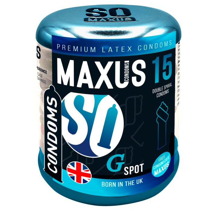 Презервативы Maxus G spot с двойной спиралью - 15 шт. 