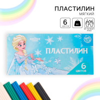 Пластилин 6 цветов 90 г «Эльза», Холодное сердце