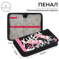 Пенал 1 секция 115 х 205 х 30 мм, Calligrata  Кеды , ламинированный картон