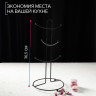 Черная подставка для кружек на 6 предметов (16х16х36,5 см)