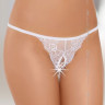 Кружевные трусики-стринг с разрезиком