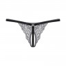 Кружевные трусики-стринг с разрезиком
