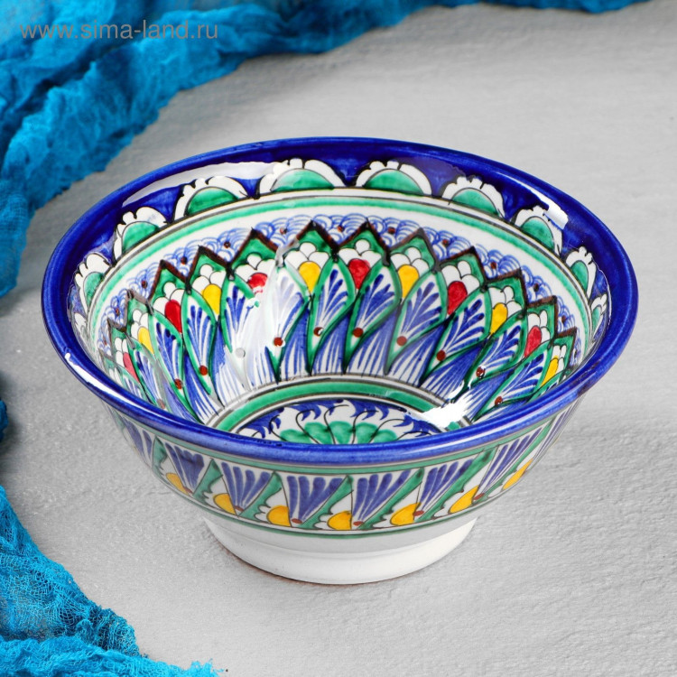 Коса Риштанская Керамика  Узоры , 18 см, большая,  микс 