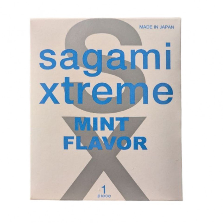 Презерватив Sagami Xtreme Mint с ароматом мяты - 1 шт. 