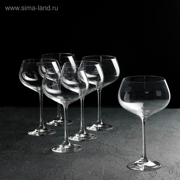 Набор бокалов для вина Bohemia Crystal «Меган», 500 мл, 6 шт 