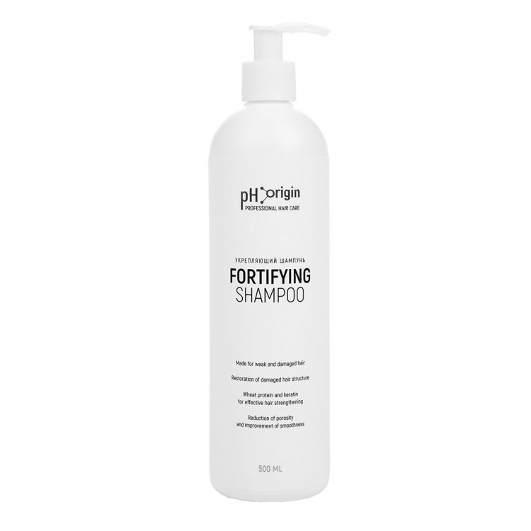 Укрепляющий шампунь с кератином pH Origin Fortifying Shampoo - 500 мл. 