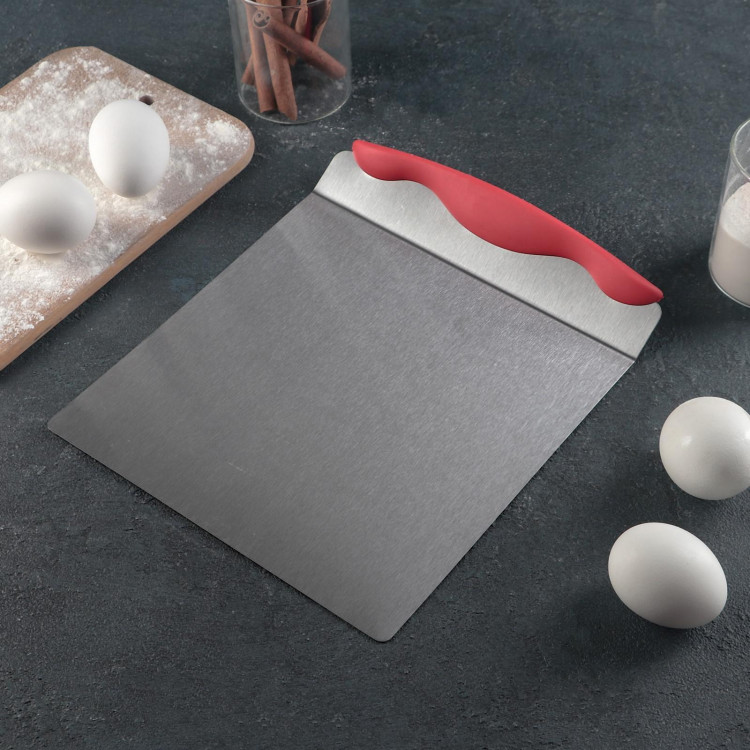 Лопатка кондитерская для торта, 24×20,5×3 см, цвет красный 