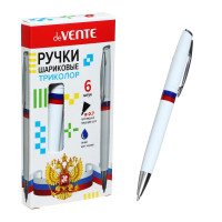 Ручка шариковая авт deVENTE  Триколор  0,7мм, синие чернила 5070300