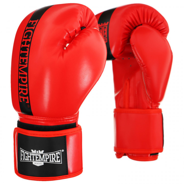 Перчатки боксёрские детские FIGHT EMPIRE, красные, размер 10 oz 