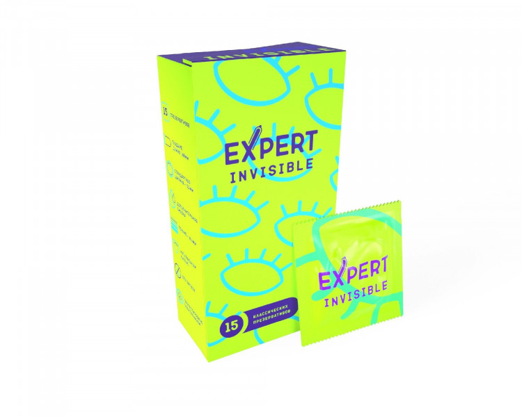 Ультратонкие презервативы Expert Invisible - 15 шт. 